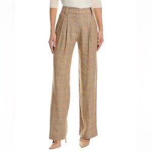 A.L.C. Fynn Plaid Straight-Leg Pants Size 8 New